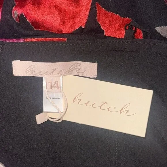 NWT Hutch Nalini Jumpsuit Floral Velvet Size 14